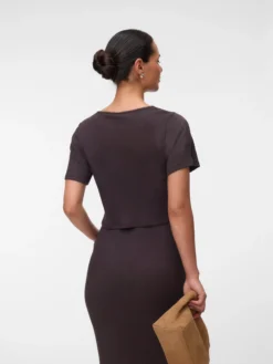 Normal geschnitten Rundhals Top