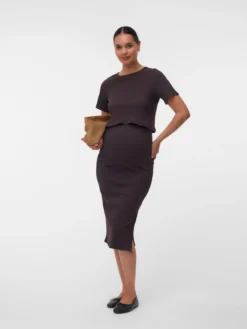 Normal geschnitten Rundhals Top
