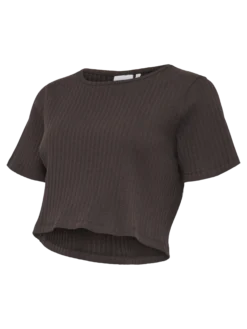 Normal geschnitten Rundhals Top