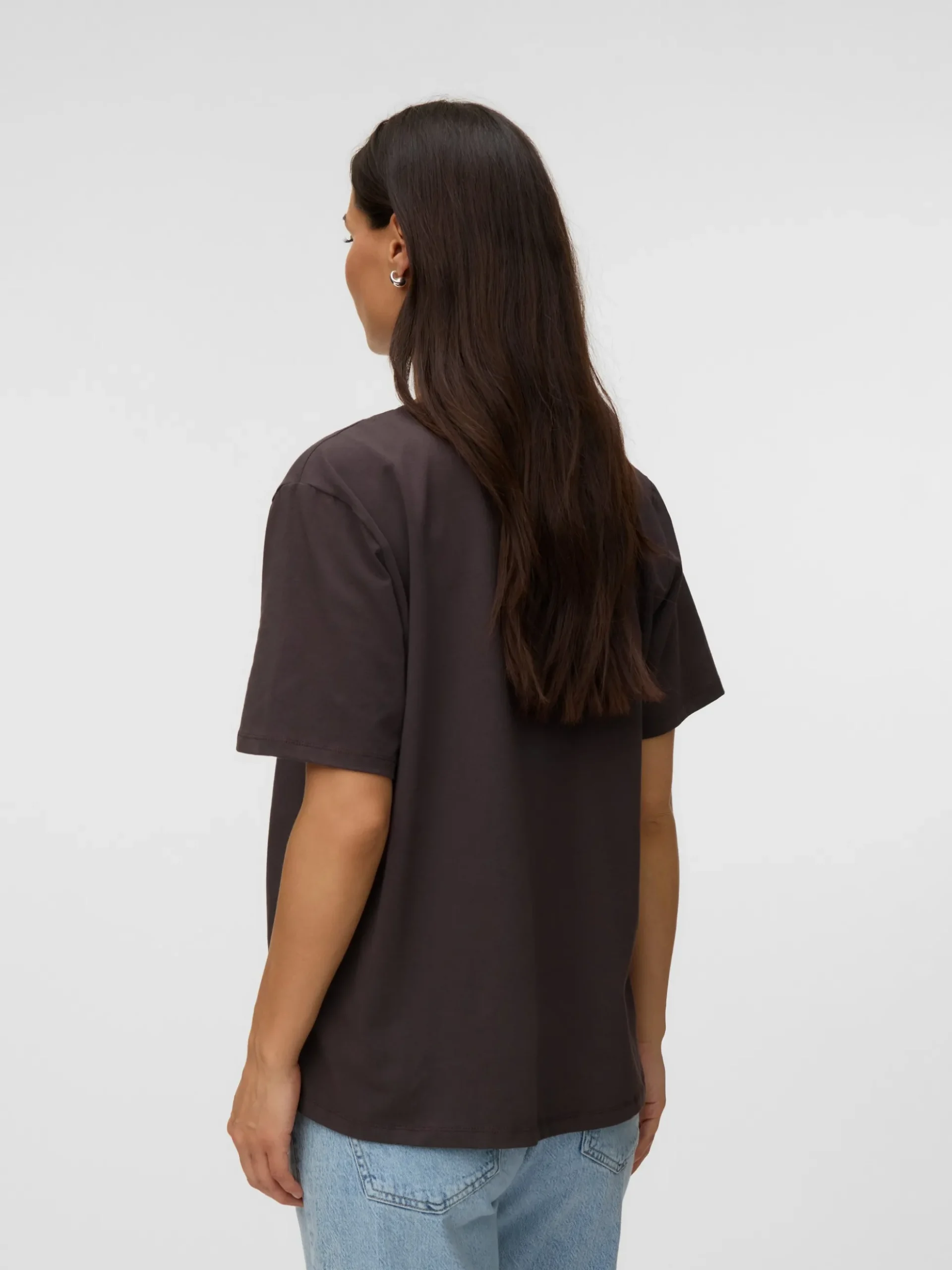 Normal geschnitten Rundhals Top