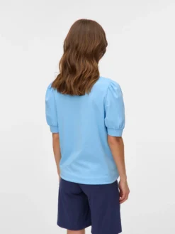 Normal geschnitten Rundhals Ballonärmel T-Shirt