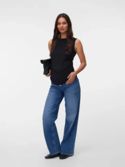 Normal geschnitten Rundhals Top