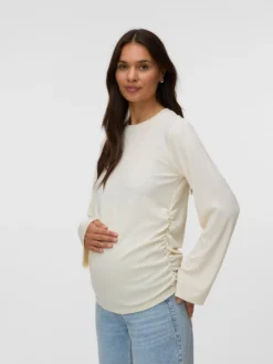 Normal geschnitten Rundhals Top