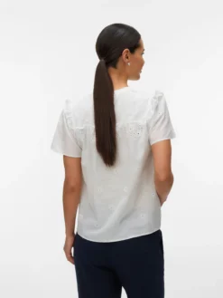 Normal geschnitten Rundhals Top