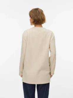 Normal geschnitten Rundhals Top