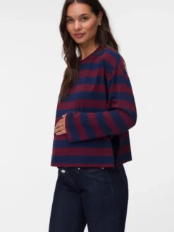 Normal geschnitten Rundhals Top