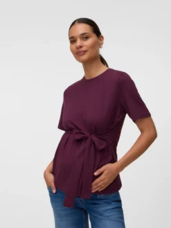Normal geschnitten Rundhals Top