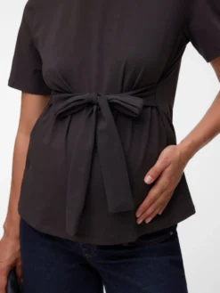 Normal geschnitten Rundhals Top