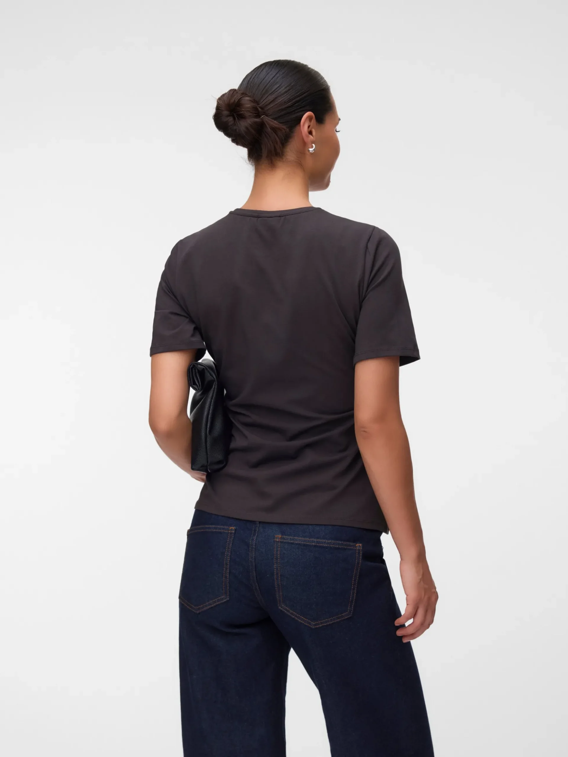 Normal geschnitten Rundhals Top