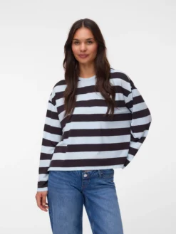Normal geschnitten Rundhals Top