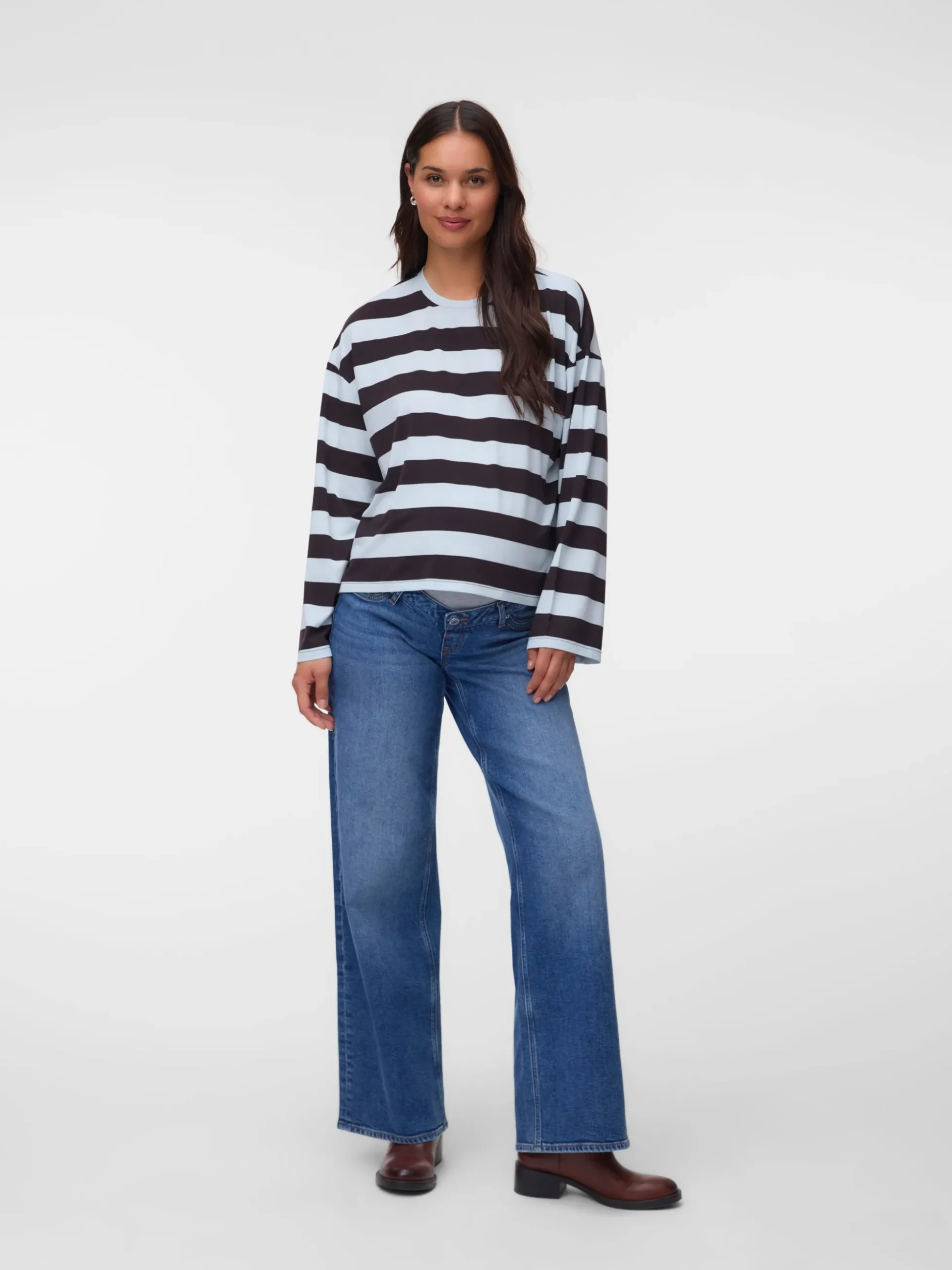 Normal geschnitten Rundhals Top
