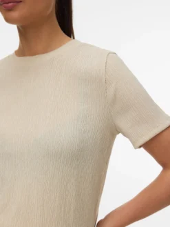 Normal geschnitten Rundhals Top