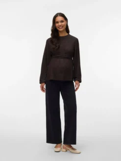 Normal geschnitten Rundhals Top