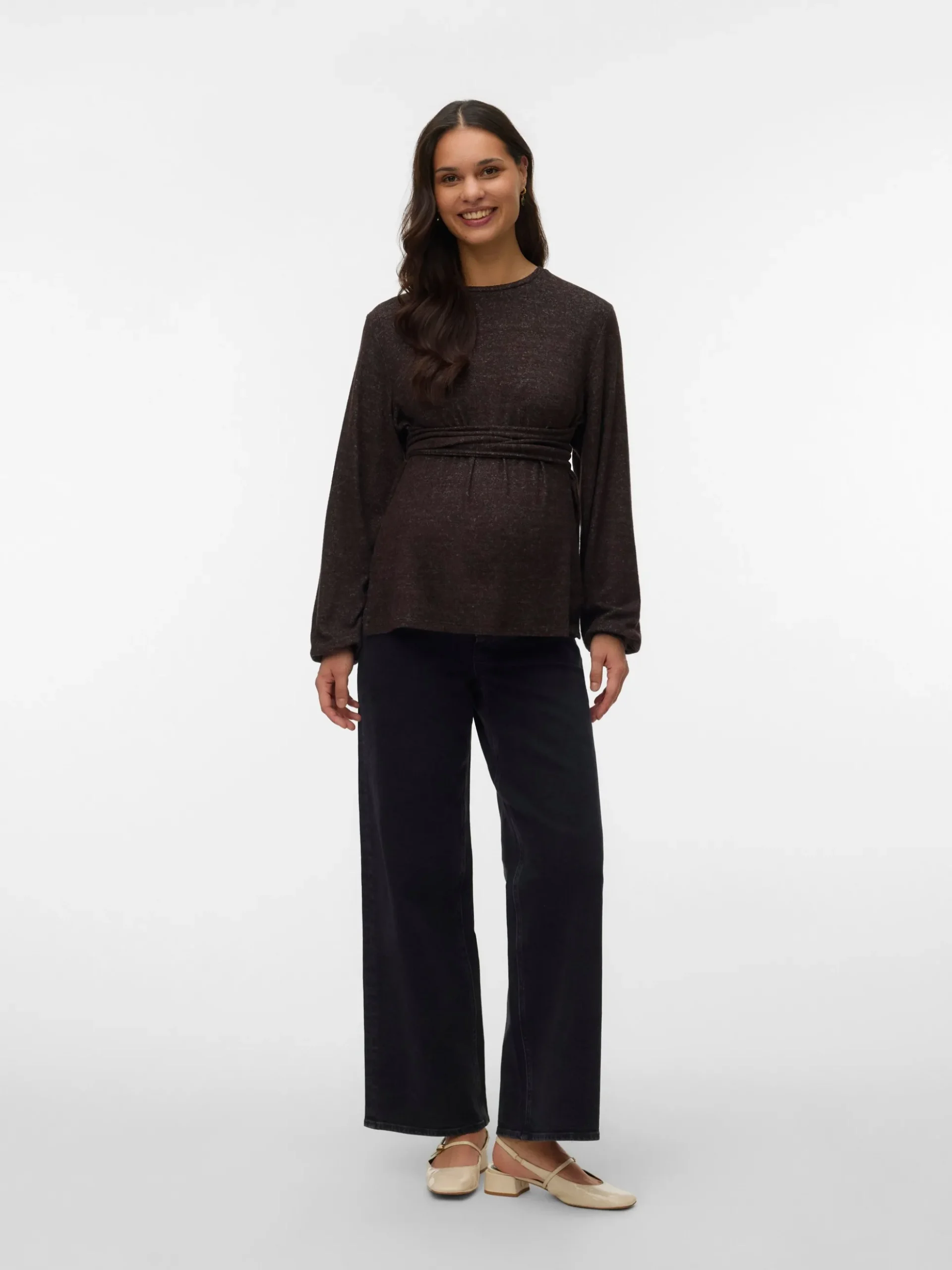 Normal geschnitten Rundhals Top