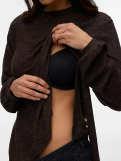 Normal geschnitten Rundhals Top