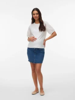Normal geschnitten Rundhals Top