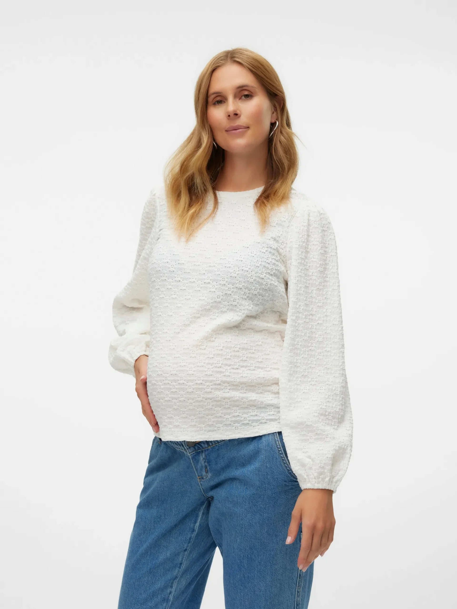 Normal geschnitten Rundhals Top