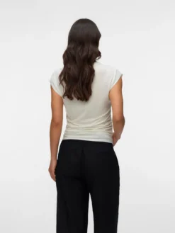Normal geschnitten Rundhals Top