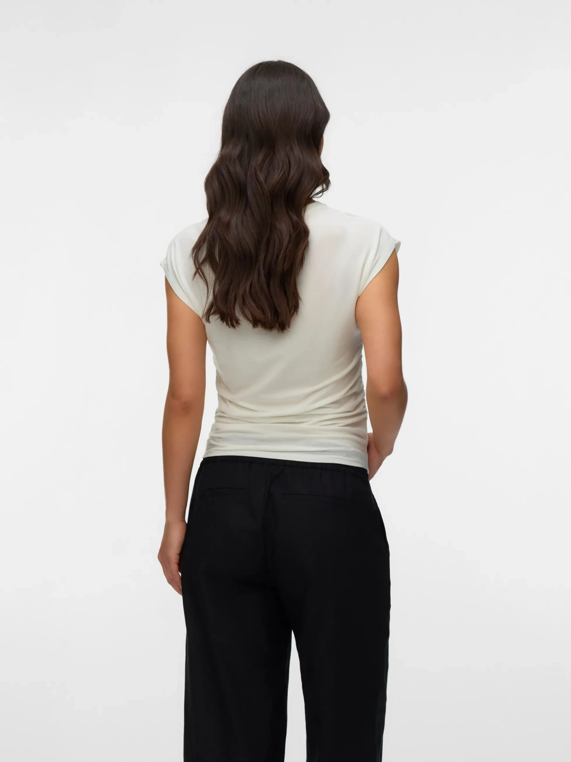 Normal geschnitten Rundhals Top