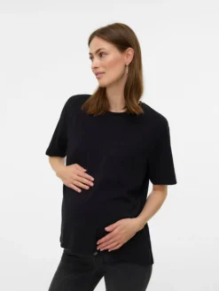 Normal geschnitten Rundhals Top