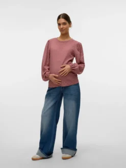 Normal geschnitten Rundhals Top