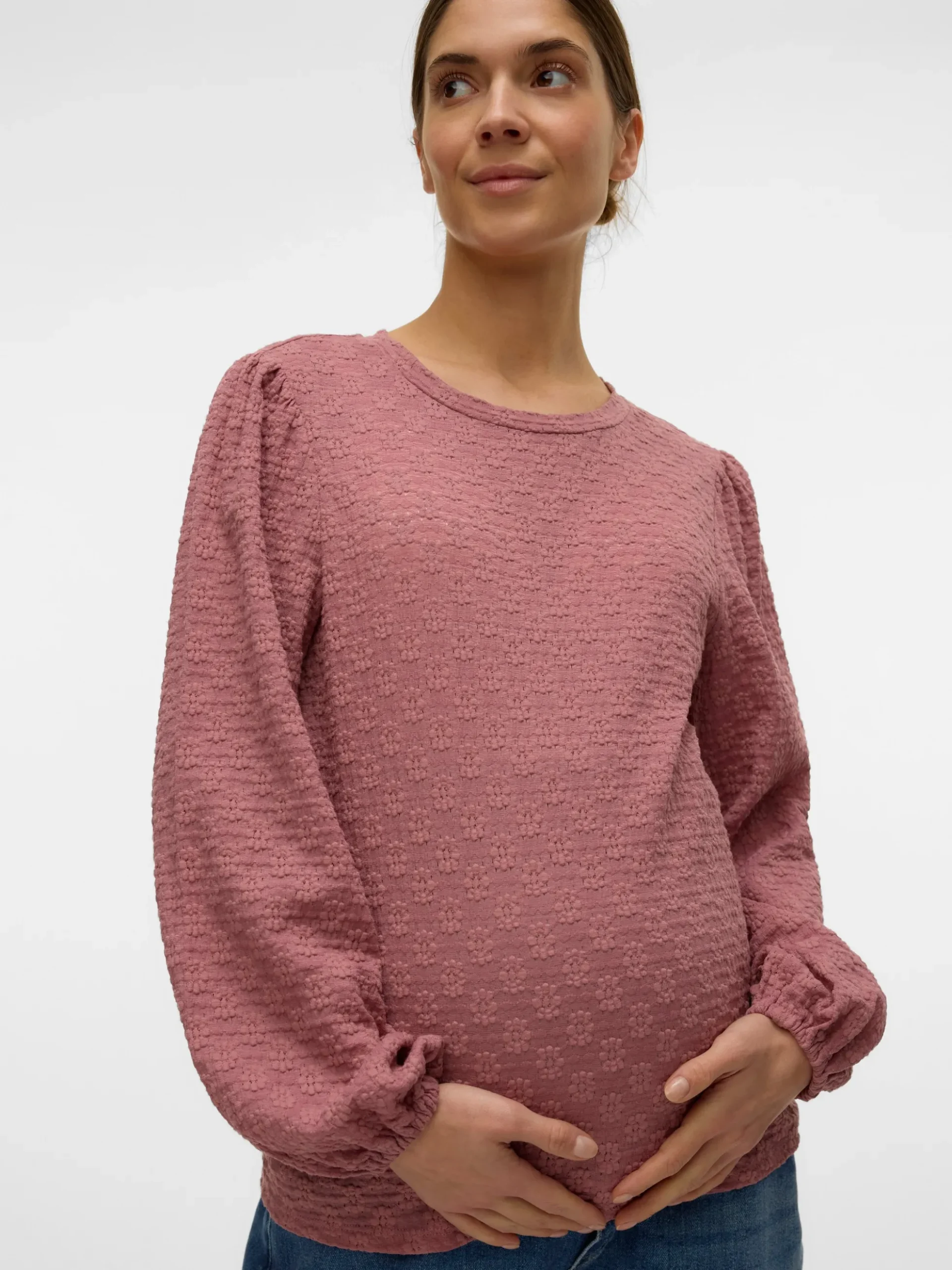 Normal geschnitten Rundhals Top