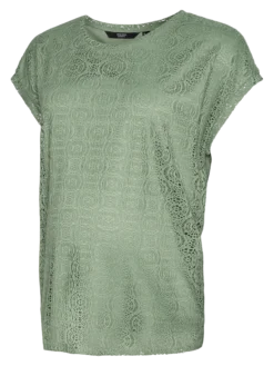 Normal geschnitten Rundhals Top