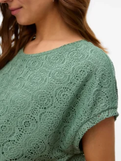 Normal geschnitten Rundhals Top