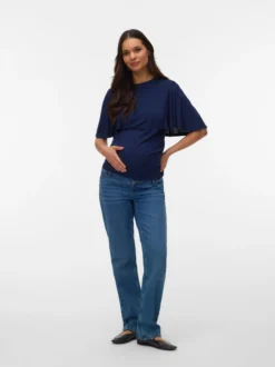 Normal geschnitten Rundhals Top