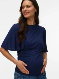 Normal geschnitten Rundhals Top