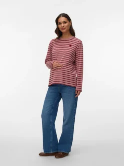 Normal geschnitten Rundhals Top