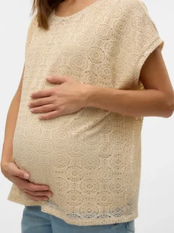 Normal geschnitten Rundhals Top