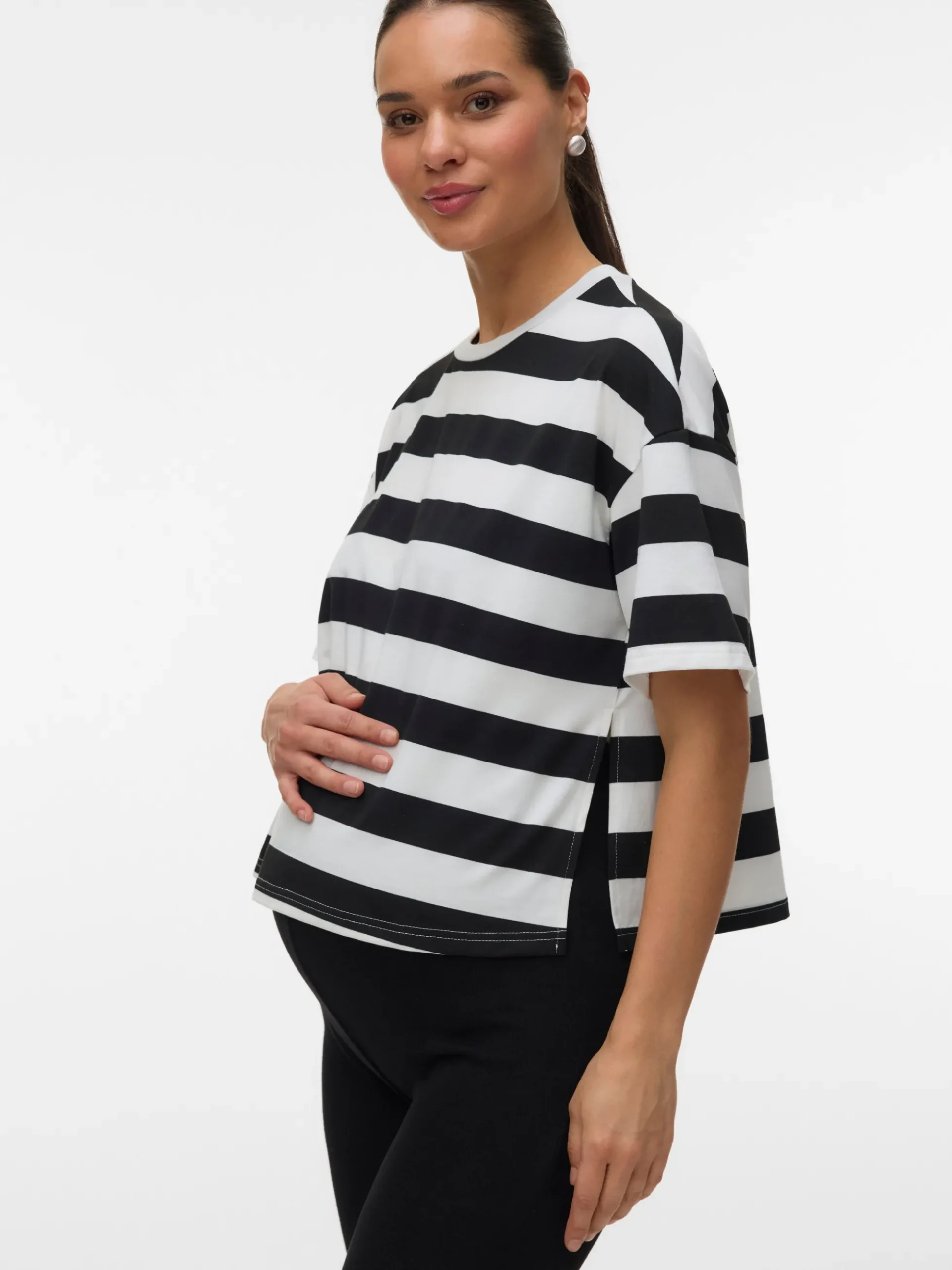 Normal geschnitten Rundhals Top
