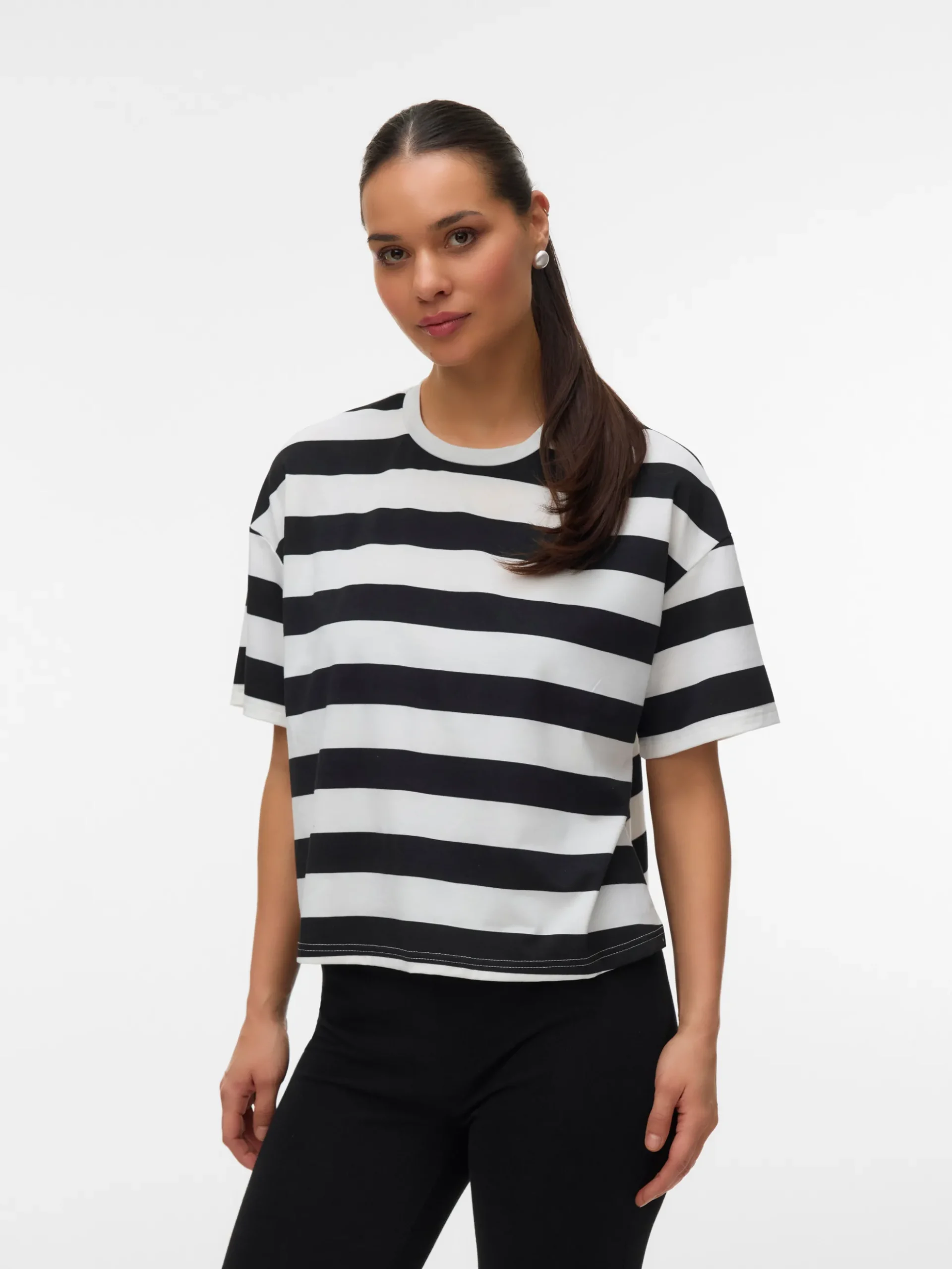 Normal geschnitten Rundhals Top