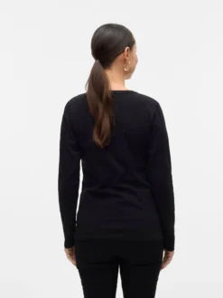 Normal geschnitten Rundhals Top