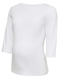 Normal geschnitten U-Boot Ausschnitt T-Shirt