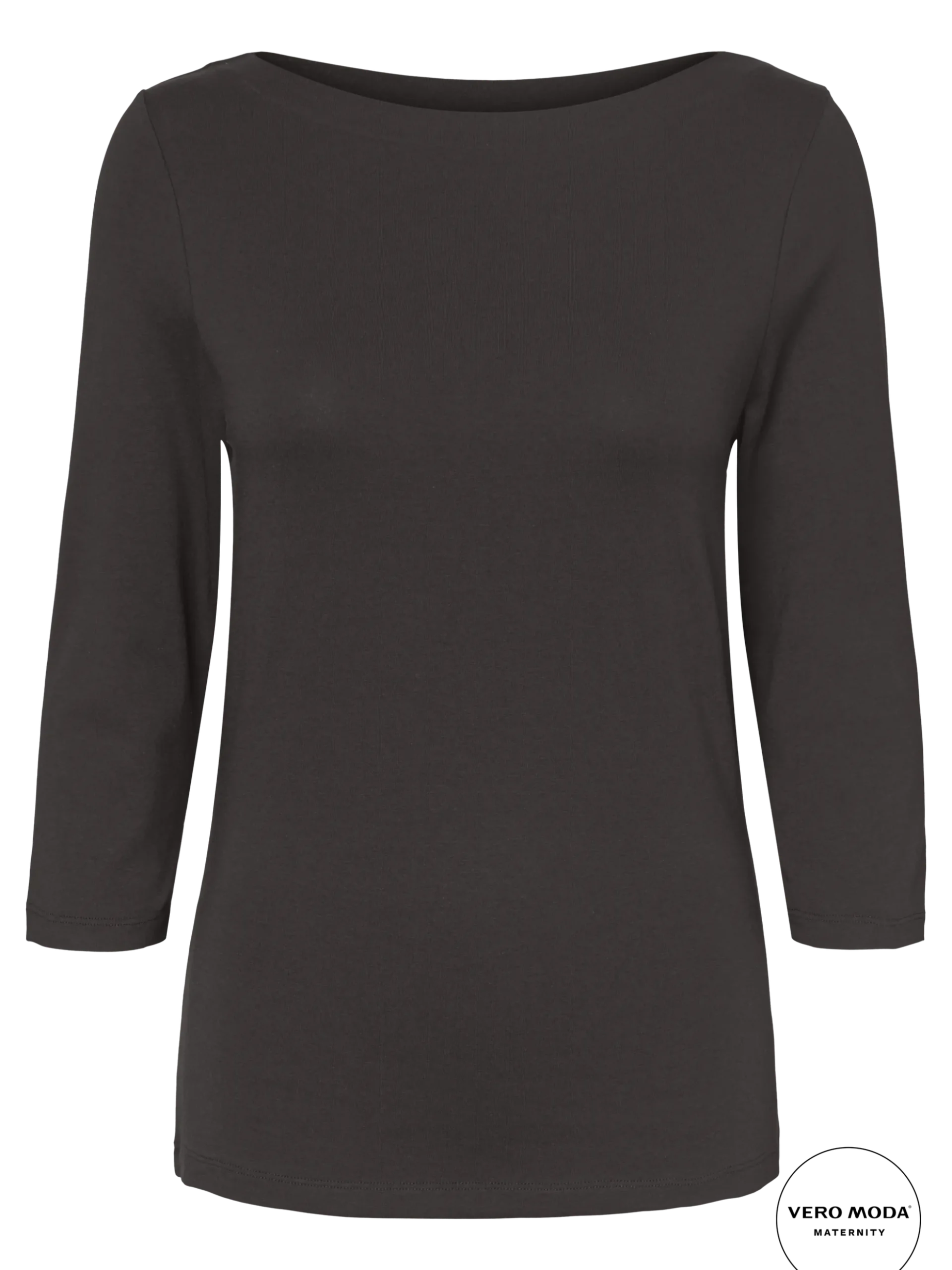 Normal geschnitten U-Boot Ausschnitt T-Shirt
