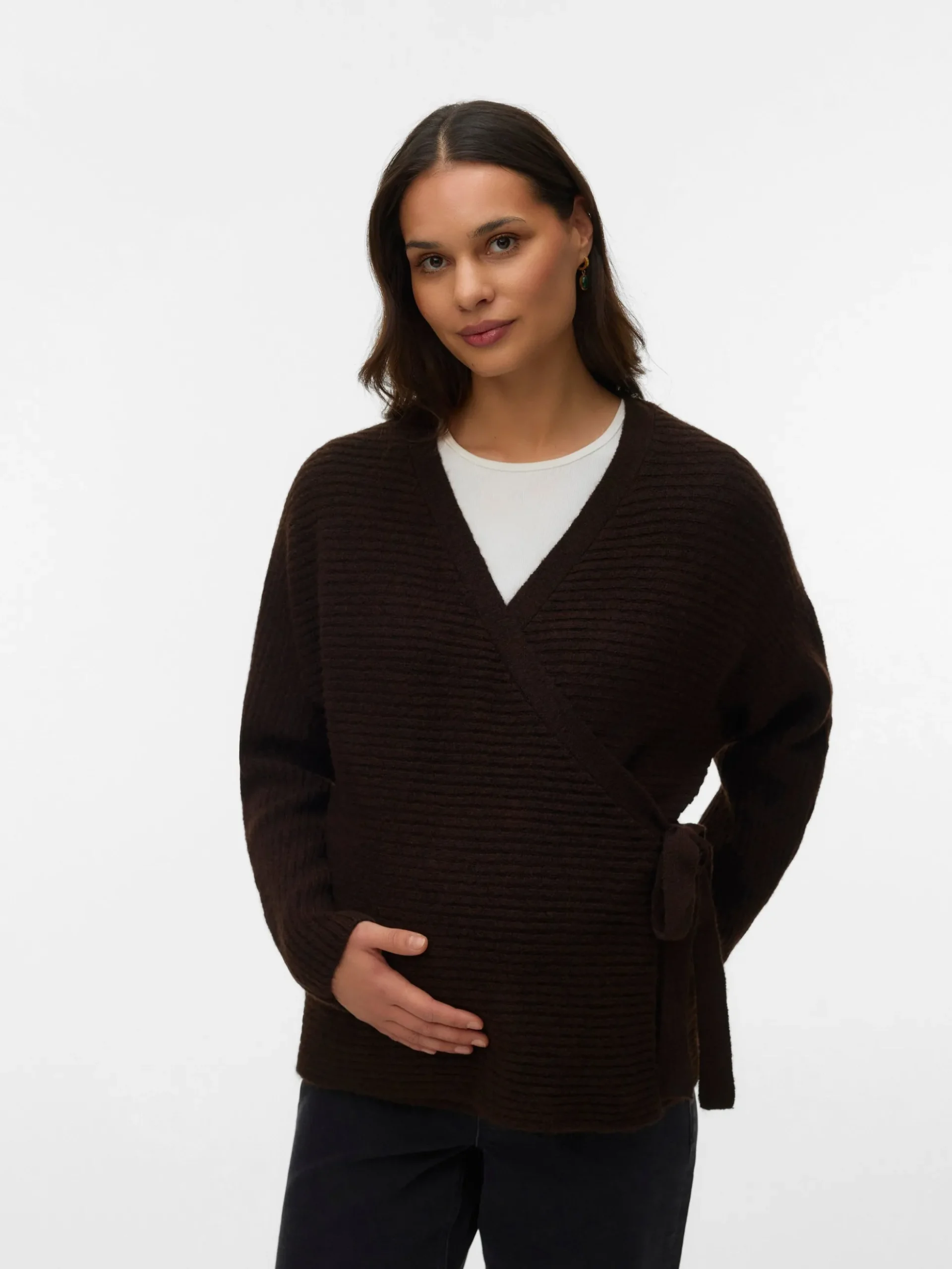 Normal geschnitten V-Ausschnitt Pullover