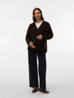 Normal geschnitten V-Ausschnitt Pullover