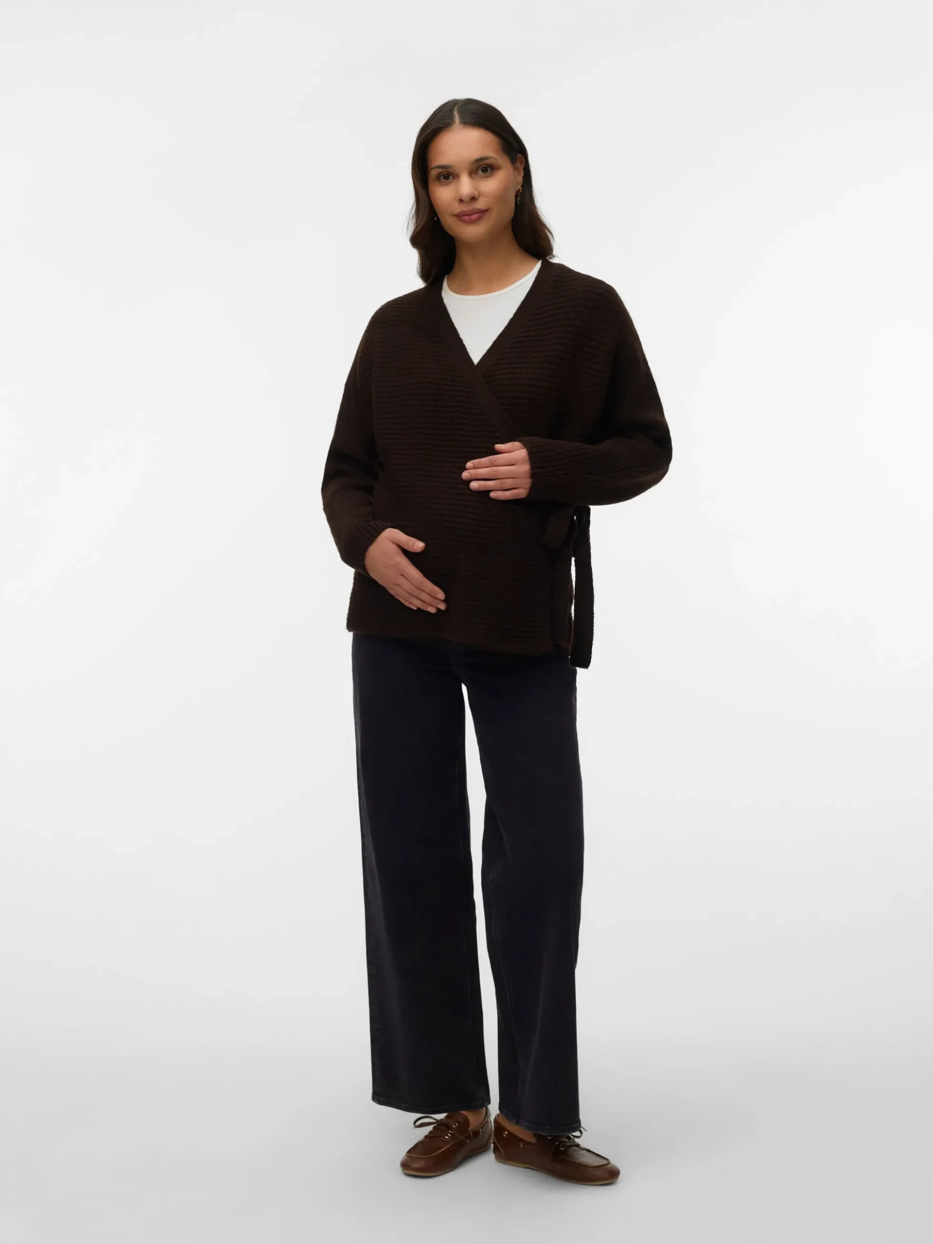 Normal geschnitten V-Ausschnitt Pullover