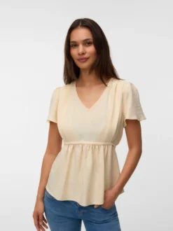 Normal geschnitten V-Ausschnitt Top