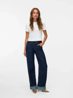 SNRANCY Mid Rise Weiter Beinschnitt Jeans