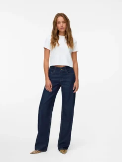 SNRANCY Mid Rise Weiter Beinschnitt Jeans