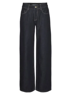 SNRANCY Mittlere Taille Weiter Beinschnitt Jeans