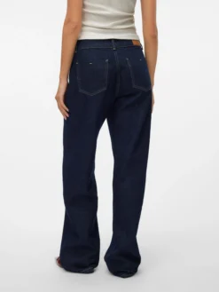 SNRANCY Mittlere Taille Weiter Beinschnitt Jeans