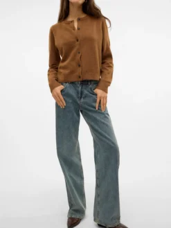 SNRANCY Mittlere Taille Weiter Beinschnitt Jeans