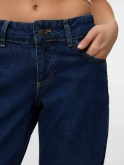 SNRANCY Niedrige Taille Weiter Beinschnitt Jeans