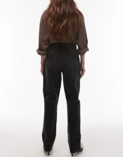 TOPSHOP Hohe Taille Gerade geschnitten Jeans