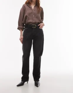 TOPSHOP Hohe Taille Gerade geschnitten Jeans
