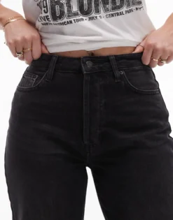 TOPSHOP Hohe Taille Gerade geschnitten Jeans